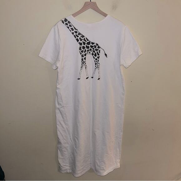 VINTAGE CITÉ giraffe print front pocket maxi dress XL - Picture 6 of 6